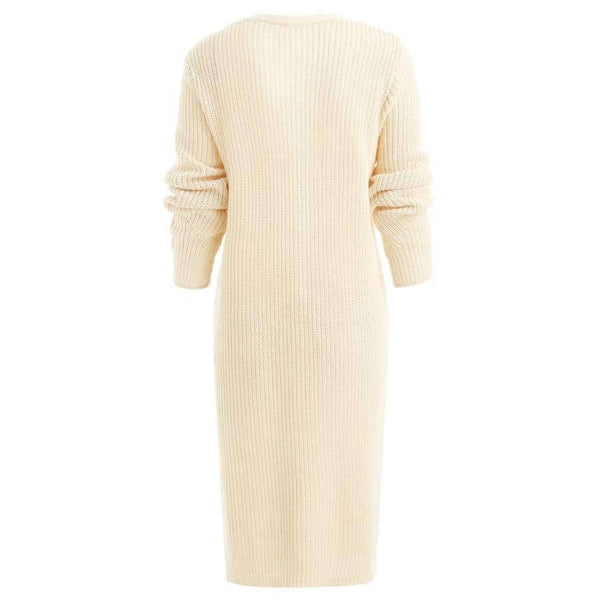 Planet Gates Black cardigan / M Long Cardigan Side Slit Duster Knit Cardigan Sweater Women Clothing Long Sleeves Female Cardigans 2018 Autumn Cardigan