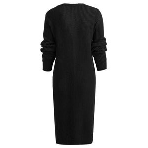 Planet Gates Black cardigan / M Long Cardigan Side Slit Duster Knit Cardigan Sweater Women Clothing Long Sleeves Female Cardigans 2018 Autumn Cardigan