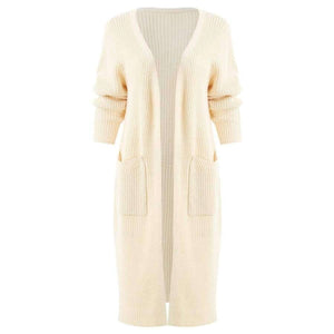 Planet Gates Black cardigan / M Long Cardigan Side Slit Duster Knit Cardigan Sweater Women Clothing Long Sleeves Female Cardigans 2018 Autumn Cardigan