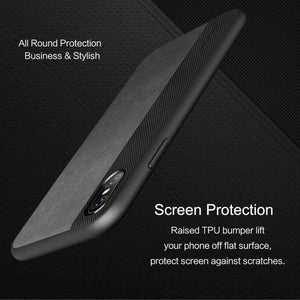 Planet Gates Black Case for iPhone X Brand Phone Cases Rock Soft TPU+PU Leather Phone Bag Cover All Round Protect Shell for iPhone X