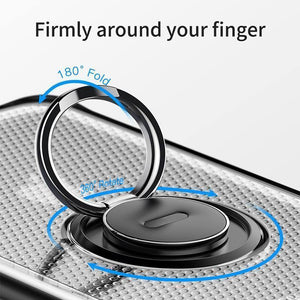 Planet Gates Black Case / For iPhone Xs 5.8 Baseus Creative Phone Case For iPhone Xs with Ring Holder Stand Matte Case For iPhone Xs Max Xs XR 2018 for Magnetic Car Holder