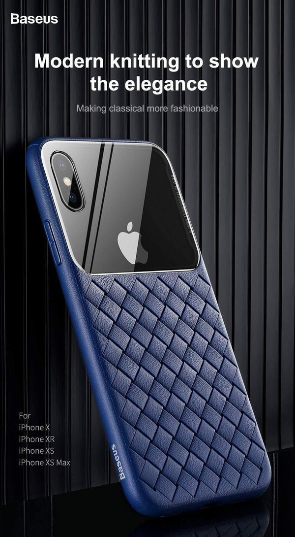 Planet Gates Black Case / For iPhone Xs 5.8 Baseus Grid Pattern Case For iPhone Xs Max Luxury Silicone + Tempered Glass Case For iPhone Xs Xs Max XR 2018 Phone Accessories