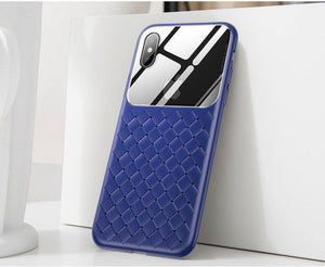 Planet Gates Black Case / For iPhone Xs 5.8 Baseus Grid Pattern Case For iPhone Xs Max Luxury Silicone + Tempered Glass Case For iPhone Xs Xs Max XR 2018 Phone Accessories