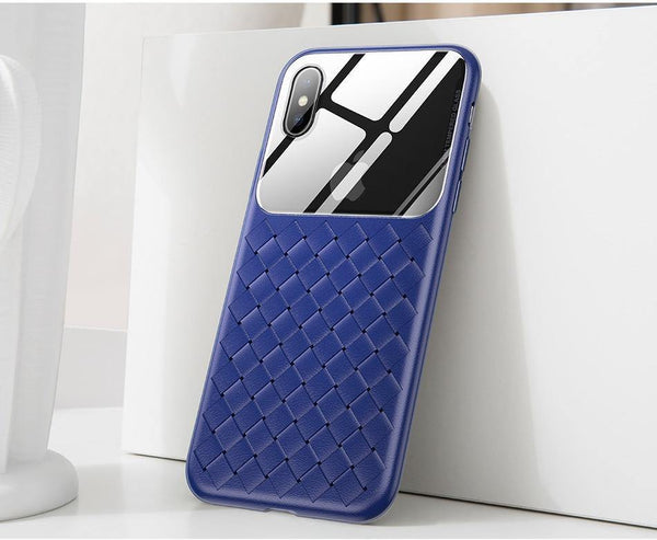 Planet Gates Black Case / For iPhone Xs 5.8 Baseus Grid Pattern Case For iPhone Xs Max Luxury Silicone + Tempered Glass Case For iPhone Xs Xs Max XR 2018 Phone Accessories