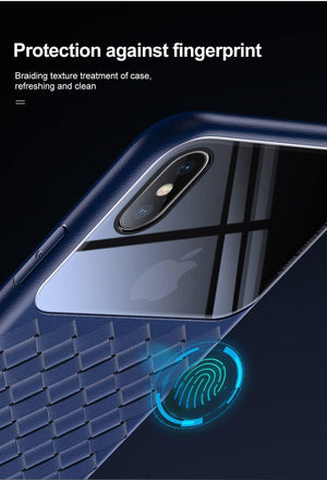 Planet Gates Black Case / For iPhone Xs 5.8 Baseus Grid Pattern Case For iPhone Xs Max Luxury Silicone + Tempered Glass Case For iPhone Xs Xs Max XR 2018 Phone Accessories