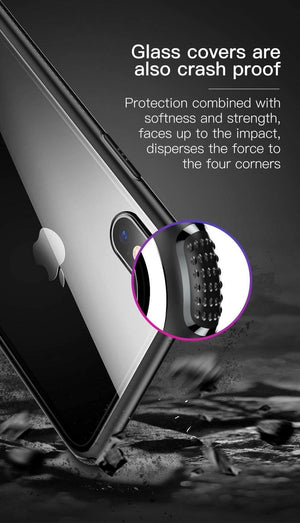 Planet Gates Black Case / For iPhone Xs 5.8 Baseus Luxury Original Tempered Glass Case For iPhone Xs Xs Max XR 2018 Phone Cover Anti Knock Back Phone Cases For iPhone Xs