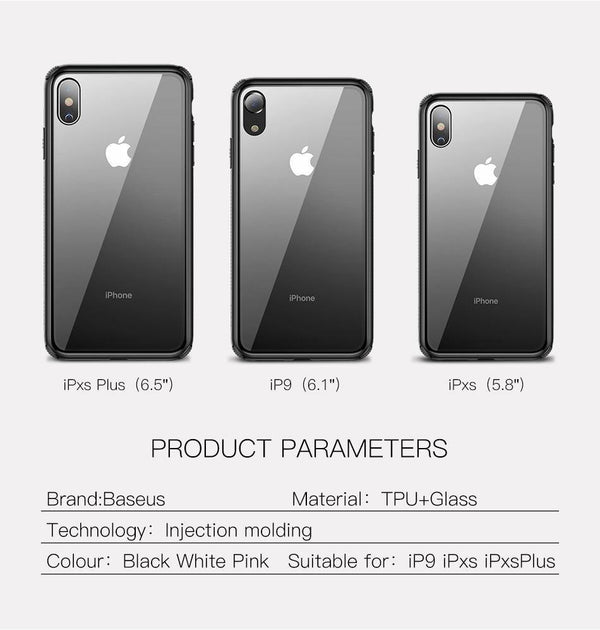 Planet Gates Black Case / For iPhone Xs 5.8 Baseus Luxury Original Tempered Glass Case For iPhone Xs Xs Max XR 2018 Phone Cover Anti Knock Back Phone Cases For iPhone Xs