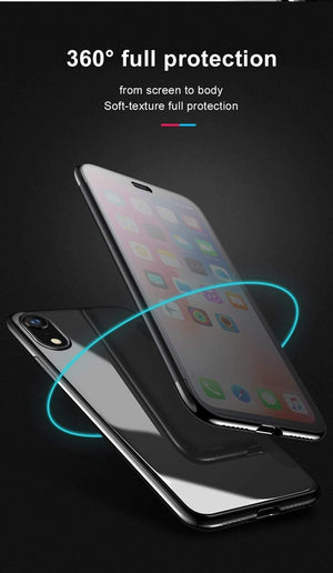 Planet Gates Black Case / For iPhone Xs 5.8 Baseus Luxury Tempered Glass Filp Case For iPhone Xs Xs Max 2018 Chic Full Coverage Protective Phone Case For iPhone Xs XR Cover