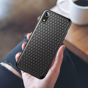 Baseus Luxury Weaving Case For iPhone Xs Xs Max XR 2018 Elegant Grid Pattern Soft Silicone Phone Case For iPhone Xs XR Cover - Planet Gates
