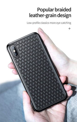 Planet Gates Black Case / For iPhone XS 5.8 Baseus Luxury Weaving Case For iPhone Xs Xs Max XR 2018 Elegant Grid Pattern Soft Silicone Phone Case For iPhone Xs XR Cover