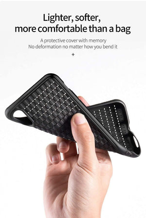Planet Gates Black Case / For iPhone XS 5.8 Baseus Luxury Weaving Case For iPhone Xs Xs Max XR 2018 Elegant Grid Pattern Soft Silicone Phone Case For iPhone Xs XR Cover