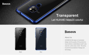 Planet Gates Black Case / For Mate 20 Baseus Luxury Plating TPU Case For Huawei Mate 20 Ultra Thin Soft Silicone Case For Huawei Mate 20 Pro Phone Cover Transparent
