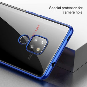 Planet Gates Black Case / For Mate 20 Baseus Luxury Plating TPU Case For Huawei Mate 20 Ultra Thin Soft Silicone Case For Huawei Mate 20 Pro Phone Cover Transparent