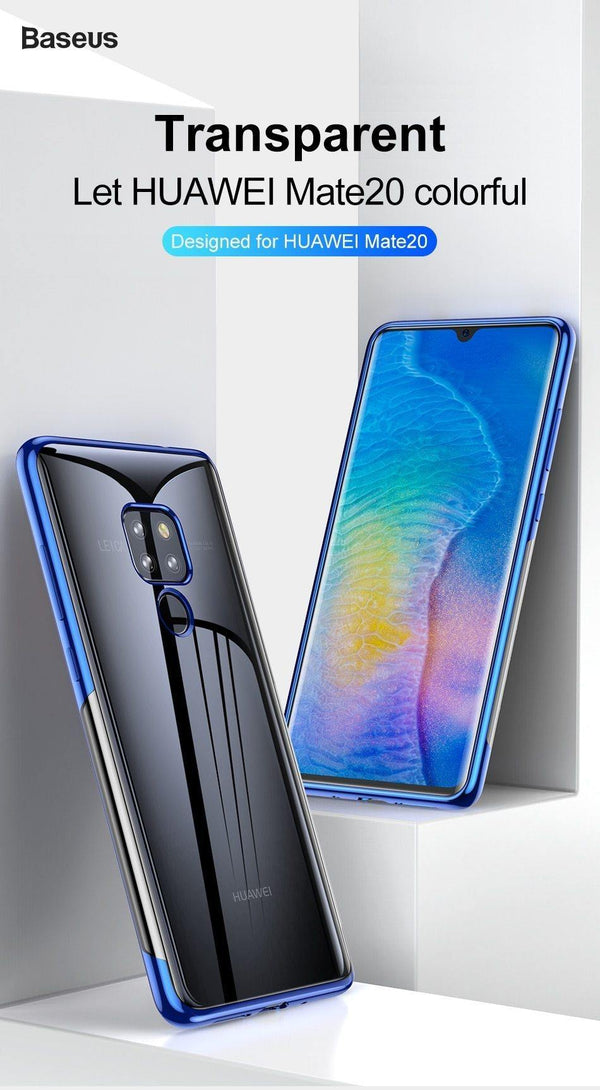 Planet Gates Black Case / For Mate 20 Baseus Luxury Plating TPU Case For Huawei Mate 20 Ultra Thin Soft Silicone Case For Huawei Mate 20 Pro Phone Cover Transparent