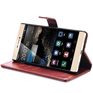 Planet Gates Black Case P8 lite TOMKAS Wallet Leather Case For Huawei P8 Lite 2015 Flip Cover Coque Phone Cases For Huawei P8 Lite 2015 With Card Holder