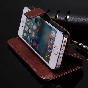 Wallet Leather Case for Apple iPhone 5S 5 SE Luxury Flip Coque Phone Bag Cover For iPhone 5s Cases Fundas TOMKAS Brand - Planet Gates