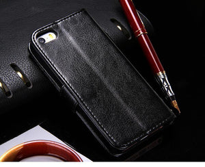 Planet Gates black case Wallet Leather Case for Apple iPhone 5S 5 SE Luxury Flip Coque Phone Bag Cover For iPhone 5s Cases Fundas TOMKAS Brand