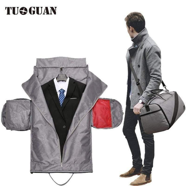 Planet Gates Black Casual Travel Bag Suit Storage Portable Waterproof Duffle Bag Dry and Wet Separation Luggage Bag