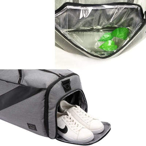 Planet Gates Black Casual Travel Bag Suit Storage Portable Waterproof Duffle Bag Dry and Wet Separation Luggage Bag