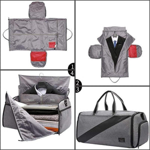 Planet Gates Black Casual Travel Bag Suit Storage Portable Waterproof Duffle Bag Dry and Wet Separation Luggage Bag