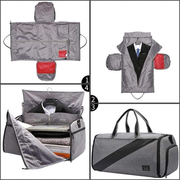 Planet Gates Black Casual Travel Bag Suit Storage Portable Waterproof Duffle Bag Dry and Wet Separation Luggage Bag