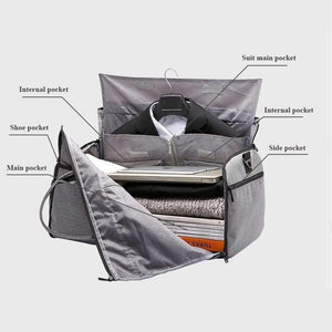 Planet Gates Black Casual Travel Bag Suit Storage Portable Waterproof Duffle Bag Dry and Wet Separation Luggage Bag