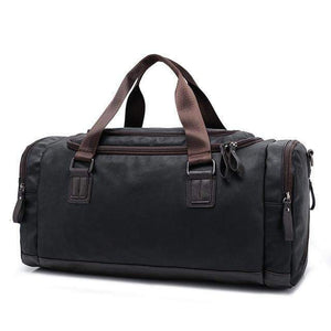 Planet Gates Black Casual Travel Duffel Bag PU Leather Men Handbags Big Large Capacity Travel Bags Black Mens Messenger Bag Tote JXY815