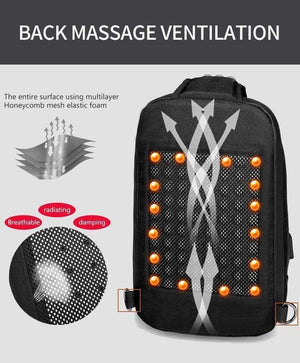 Planet Gates Black Chest Packs Men USB Charging Casual Shoulder Crossbody Bags Water Repellent Travel Messenger Bag Male n1820