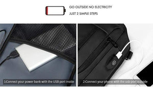 Planet Gates Black Chest Packs Men USB Charging Casual Shoulder Crossbody Bags Water Repellent Travel Messenger Bag Male n1820