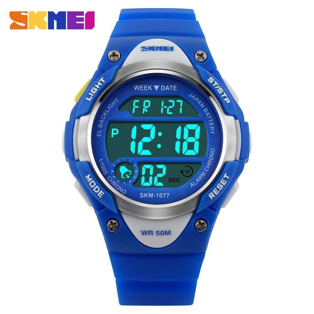 Planet Gates Black Children's Watches Alarm Stopwatch Waterproof Swimming LED Digital Watch For Boy Girls Student Wristwatches
