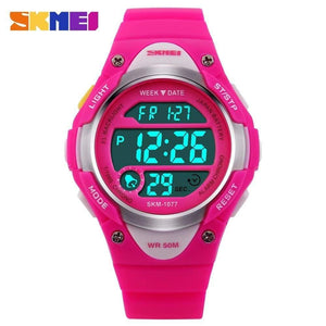 Planet Gates Black Children's Watches Alarm Stopwatch Waterproof Swimming LED Digital Watch For Boy Girls Student Wristwatches