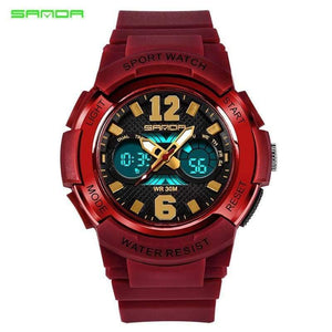 Planet Gates Black Children's Watches Outdoor Sports Children Boys and Girls LED Digital Watch Waterproof Children's Sports Watch