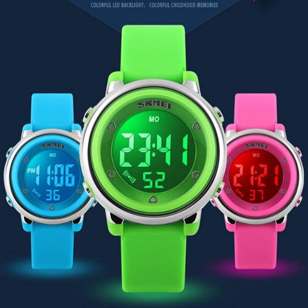 Planet Gates Black Children watch LED Digital Sports Relojes Mujer Boys girls fashion Kids Cartoon Jelly Waterproof Relogio Feminino SKMEI 2018