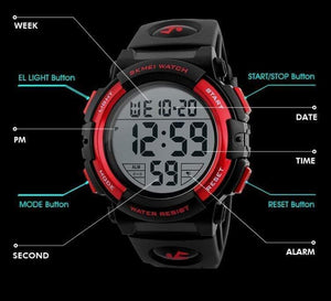 Planet Gates Black Children Watch Waterproof Swimming Girls Boys Clock Sports Watches Fashion Student Wristwatches NEW