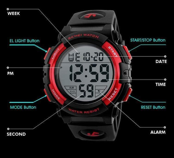 Planet Gates Black Children Watch Waterproof Swimming Girls Boys Clock Sports Watches Fashion Student Wristwatches NEW