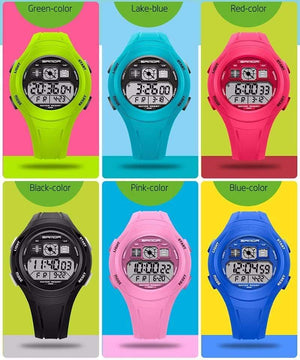 Planet Gates black Children Watches Kids Watches Sports Cartoon Casual Digital Watch Boys Girl LED Smart Multifunction Wristwatches