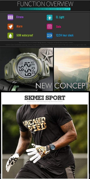 Planet Gates Black Children Watches LED Digital Multifunctional Waterproof Wristwatches Outdoor Sports Watches for Kids Boy Girls