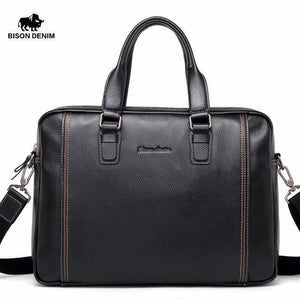 Planet Gates Black / China / (30cm<Max Length<50cm) Leather Men Bag Laptop Briefcase Male Famous Brand Crossbody Bag Business Men's Handbag Shoulder Bag N2739-4