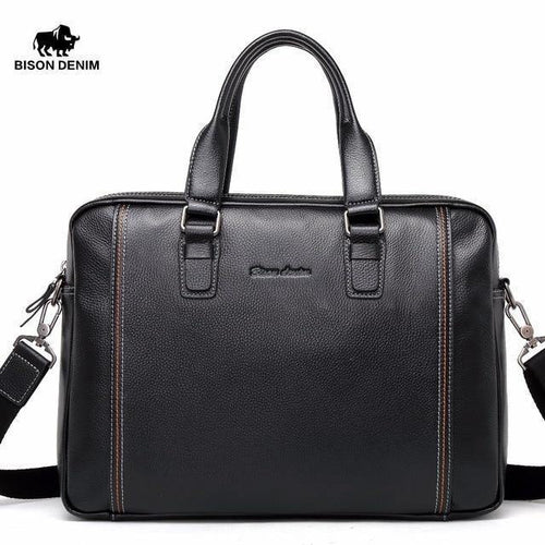 Planet Gates Black / China / (30cm<Max Length<50cm) Leather Men Bag Laptop Briefcase Male Famous Brand Crossbody Bag Business Men's Handbag Shoulder Bag N2739-4