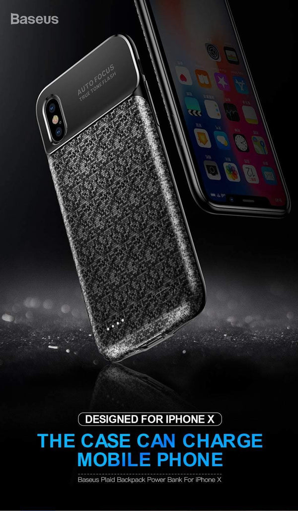 Planet Gates Black / China Baseus 3500mAh Battery Case For iPhone X Power Bank Charging Case Portable Thin Powerbank Battery Charger Case For iPhone X