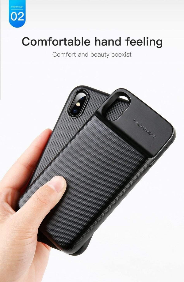 Planet Gates Black / China Baseus Wireless Charger Power Bank For iPhone X Battery Case Wireless Charing Powerbank For iPhone X Charger Case