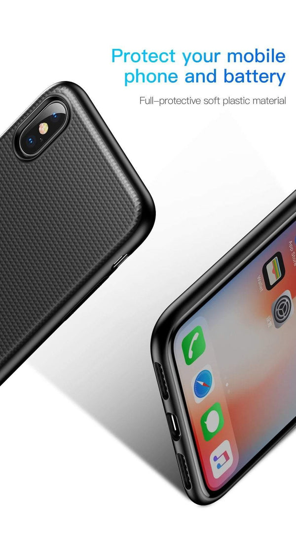 Planet Gates Black / China Baseus Wireless Charger Power Bank For iPhone X Battery Case Wireless Charing Powerbank For iPhone X Charger Case