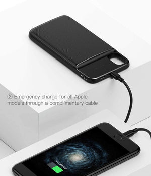 Planet Gates Black / China Baseus Wireless Charger Power Bank For iPhone X Battery Case Wireless Charing Powerbank For iPhone X Charger Case