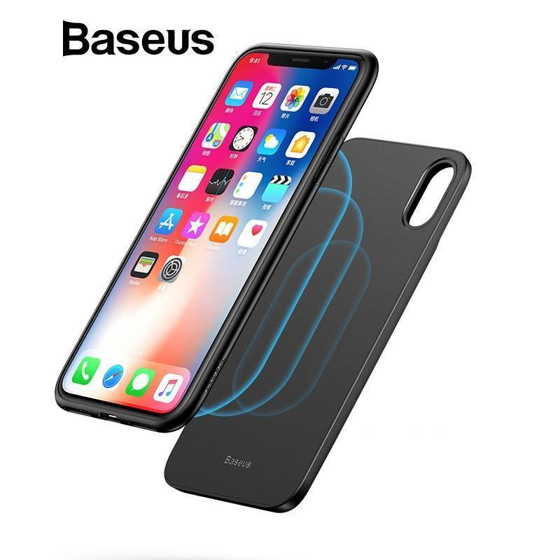Planet Gates Black / China Baseus Wireless Charger Power Bank For iPhone X Battery Case Wireless Charing Powerbank For iPhone X Charger Case