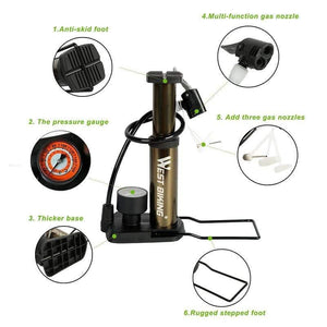 Planet Gates Black / China Bicycle Pump Portable Ultra-light MTB Mountain Bike Pump Cycling Bisiklet Aksesuar High Pressure Bike Bicycle Pump