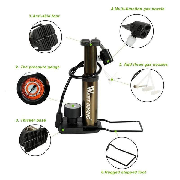 Planet Gates Black / China Bicycle Pump Portable Ultra-light MTB Mountain Bike Pump Cycling Bisiklet Aksesuar High Pressure Bike Bicycle Pump