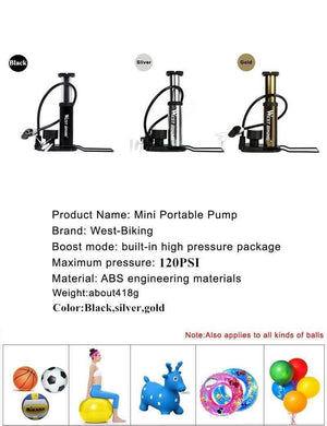 Planet Gates Black / China Bicycle Pump Portable Ultra-light MTB Mountain Bike Pump Cycling Bisiklet Aksesuar High Pressure Bike Bicycle Pump
