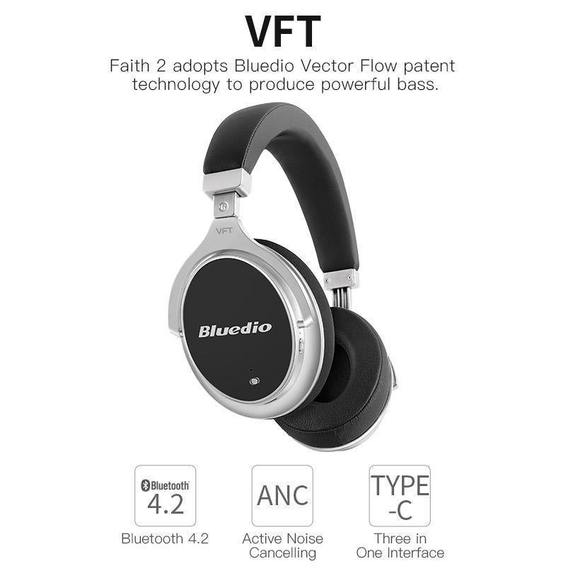 Planet Gates black / China Bluedio F2 Active Noise Cancelling Wireless Bluetooth Headphones wireless Headset with microphone for phones