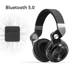 Planet Gates black / China Bluedio T2+ fashionable foldable over the ear bluetooth headphones BT 4.1 support FM radio& SD card functions Music&phone calls