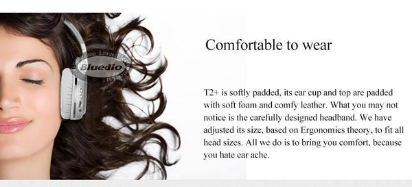 Planet Gates black / China Bluedio T2+ fashionable foldable over the ear bluetooth headphones BT 4.1 support FM radio& SD card functions Music&phone calls